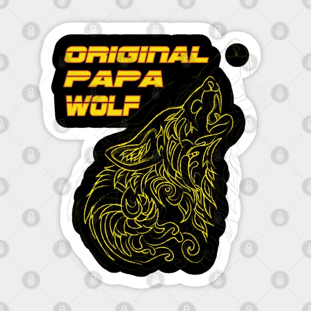 Original Papa Wolf Sticker by bakmed